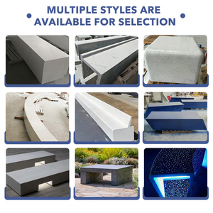 Professional Custom Manufacturing Decoration Outdoor Long Seat Commercial Public Park <strong>Garden</strong> Chair <strong>Concrete</strong> Patio <strong>Bench</strong> - Product Image 2