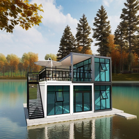 Maison préfabriquée modulaire de 20 pieds avec balcon, Casas Tiny Building Container, café, magasin avec terrasse, maisons Kontejner
