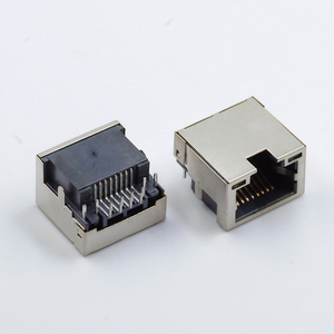 Connecteur Ethernet RJ45 blindé JISJACK série 4.2 8P8C SMT traversant avec languette LED intégrée - Product Image 3