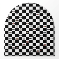 Housse de toile de fond à motif à carreaux noir et blanc pour fête sur le thème des voitures de course, décoration de photomaton pour anniversaire d'enfants