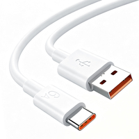 Câble de charge rapide USB Type C 6A en gros, câble de synchronisation de données en matériau TPE, cordon de chargeur pour téléphone portable 1M 2M