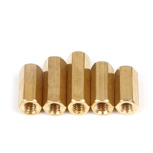 Espaciador separador de latón hexagonal Pilares roscados macho o hembra para placa base PCB Caja de computadora - Product Image 2