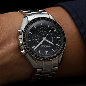 Montres PAGANI DESIGN Silver Gold Moon 2025, nouvelle montre à quartz de luxe pour homme, chronographe avec date automatique, verre saphir AR, montre-bracelet pour homme - Product Image 5