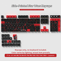 Lot de touches de clavier Star Wars profil Cherry en PBT+PC, caractères translucides par sublimation, ergonomiques pour clavier à interrupteurs magnétiques