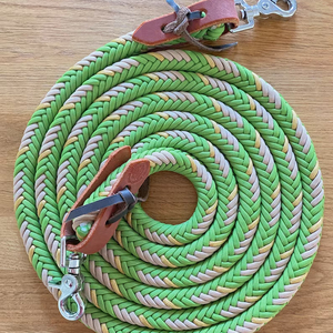 Custom Large Horseware Rambo Micklem Diamante Leather Bridle 3M Leather Braided Paracord <strong>Side</strong> <strong>Reins</strong> for Horse Racing - Product Image 1