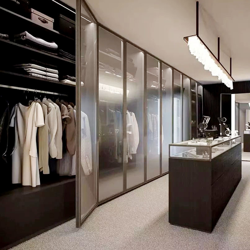 Moderne Glastür Kleiderschrank nach Maß für Schlafzimmer – CBMMART