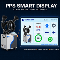 Aspirateur de poussière portable motorisé PURE-AIR PA-F250d avec bras flexible et deux bras autoportants, débit d'air de 250 m³/h, pression de 2700 Pa