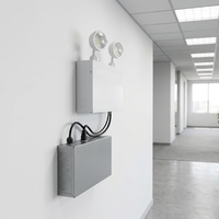Boîtier de batterie en acier pour panneau de sortie de secours LED, éclairage de secours incendie, autonomie 30 min, IP20, 6000K, lampe à double tête