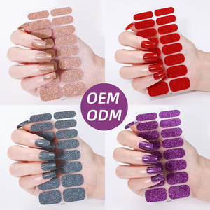 สติ๊กเกอร์ติดเล็บ 3 มิติ คลาสสิก สีพื้น กลิตเตอร์ หลากสี ใช้งานได้หลากหลาย เป็นมิตรกับสิ่งแวดล้อม กันน้ำ เงางาม วัสดุ PET สำหรับตกแต่งเล็บ ไม่ต้องใช้ UV - Product Image 4