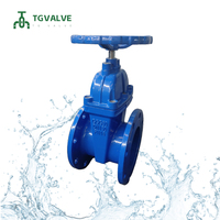 Vanne à boisseau en fonte ductile GGG50 DIN3352 F5 PN16 DN200-DN600 à bride EPDM époxy bleu Vanne de projet à l'étranger