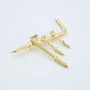 Vít tự khai thác hình chữ L bằng vàng góc phải với miếng đệm hình 7 cho móc khung ảnh - Product Image 4