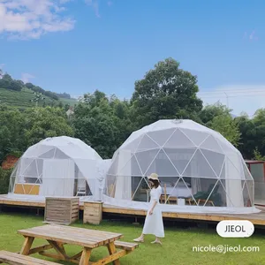 防水 PVC 圆顶，Glamping Geodesic 圆顶房子出售