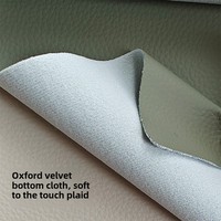 Umwelt freundlich 1.0 Dickes, umwelt freundliches PVC-Leder Künstliches Litschi-Muster Kuhfaser-Samtboden-PU für den Sofa gebrauch