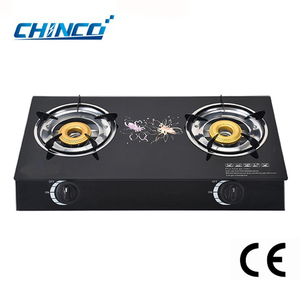 Nueva estufa de <span class=keywords><strong>gas</strong></span> con 2 quemadores, panel de vidrio portátil, <span class=keywords><strong>encimera</strong></span> de encendido electrónico de impresión CE, utensilios de cocina para uso doméstico - Product Image 2