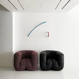 Sofá modular en forma de U de chenilla PU con relleno de espuma de cuero completo para sala de estar - Product Image 4