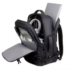 Hot Sale Men's Business Waterproof <b>Laptop</b> Backpack New Multi-Functional PU Travel <b>Bag</b> with Zipper Closure and USB Port - Product Image 4