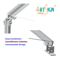 Supports de montage solaire sans pinces Art Sign, jambes avant et arrière inclinables pour système de panneaux solaires sur toit plat et au sol