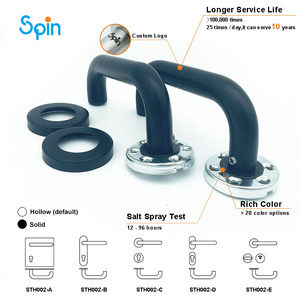 Bền pháp phong cách satin kết thúc cửa gỗ xử lý & khóa thiết lập cho nhà căn hộ phòng tắm nhà bếp sử dụng ngoài trời - Product Image 4