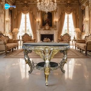 Base de Mesa de Escultura de Bronce Europeo de Lujo, Mesa de Té Antigua de Estilo Barroco con Trabajo de Enrollado para Decoración de Salón Interior Real y Villa - Product Image 5