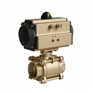 Válvula de Bola Neumática de Vapor de 3 Piezas COVNA DN25 de 1 Pulgada y 2 Vías, Acero Inoxidable 316, 1000 WOG - Product Image 1