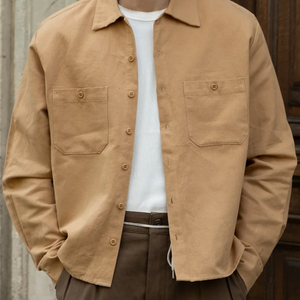 <span class=keywords><strong>Camicia</strong></span> da lavoro <span class=keywords><strong>oversize</strong></span> da uomo in cotone canapa giacche Casual da uomo <span class=keywords><strong>giacca</strong></span> Top sostenibile con tasca - Product Image 2