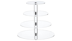 Thân Thiện Với Môi 4 Tier Rõ Ràng Cupcake Đứng Chất Lượng Cao Vòng Trong Suốt Acrylic Cupcake Đứng - Product Image 6