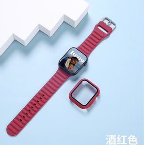 สายนาฬิกาซิลิโคนเหลวแฟชั่นสำหรับ Iwatch 38/40/41มม.,เคสฝาครอบกระจกสำหรับเปลี่ยนสายนาฬิกา - Product Image 5