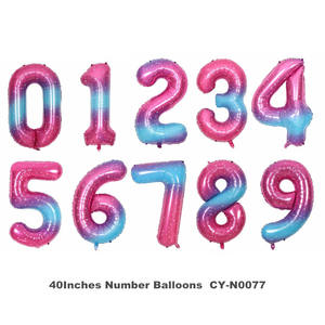 Globo de Número de <span class=keywords><strong>40</strong></span> Pulgadas de Gran Venta, Globos Grandes de Helio Metálico para Decoración de Fiestas de Cumpleaños y Bodas - Product Image 5