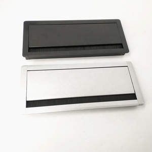 Matt Đen Hợp Kim Nhôm PC Bàn Hình Chữ Nhật Dây Cáp Grommet Hộp/Văn Phòng Bảng Quản Lý Cáp Hộp Lật Lên Cáp Grommet Hộp - Product Image 2