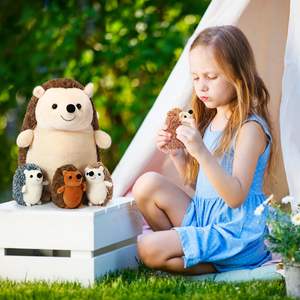 LK simpatico peluche riccio morbido peluche giocattolo riccio mamma riccio animale di peluche per ragazzi ragazze - Product Image 5