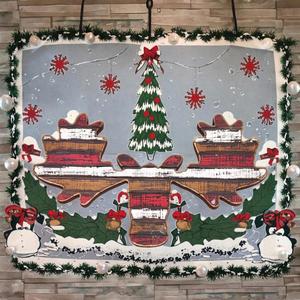 Décoration de Noël en bois en forme de bétail vintage personnalisée, écologique, pour la décoration intérieure et extérieure - Product Image 2