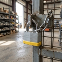 Cadenas en acier inoxydable laminé 50 mm, résistant aux intempéries, étanche, antirouille, avec anse renforcée, à clé, pour portail, clôture, extérieur, vente en gros