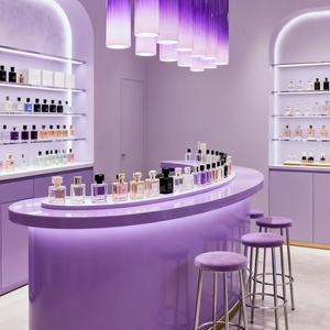 Meubles de présentation cosmétique professionnels : armoires à maquillage LED personnalisées, présentoirs rotatifs et stands d'îlot central - Product Image 5