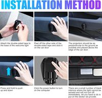 Luz de Bienvenida LED Inalámbrica Universal para Automóvil Shuntour, Lámpara de Proyección de Sombra Fantasma HD, para Decoración de Automóviles