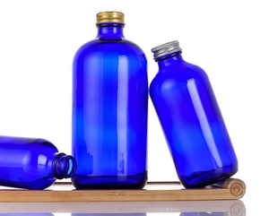 Botella de vidrio Boston de 120ml, 250ml, 500ml, café frío de color té, tapón de rosca de aluminio, medicina, vino, jugo azul, bebida, botella de leche - Product Image 3