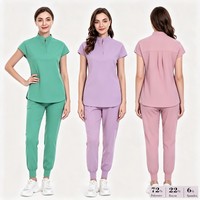 Uniforme Médico Jogger 42024LW, Delantal Médico Profesional para Clínicas, Sector Salud, Blanco Óptico, Cofia Camilleros Institucional