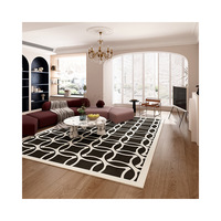 Tapis d'intérieur en velours cristal à damier nordique de luxe 10MM Antidérapant Doux et moelleux pour chambre à coucher Salon Décoration intérieure Fabriqué à la machine