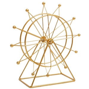 Decoración Creativa de Lujo para el Hogar, Adornos Modernos para Sala de Estar, Artesanía Decorativa Hecha a Mano, Rueda de la Fortuna Luminosa Giratoria - Product Image 5