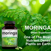 Moringa Made Moringarich Antioxydants Minéraux Vitamines Extrait de feuilles d'Oleifera hautement concentré 10:1 Gélules molles pour adultes 60