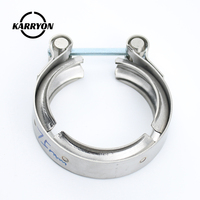 Abrazadera de Banda en V de 75 mm 969-875 04L253725B 1K0253115T con Junta para Audi A5 VW Golf Jetta A6-304 de Acero Inoxidable Marca Karryon