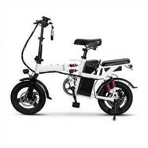 <span class=keywords><strong>Bicicleta</strong></span> Eléctrica Plegable Blanca <span class=keywords><strong>Pequeña</strong></span> de Dos Ruedas con Motor Trasero, Alcance de 55-65 km, Velocidad Máxima de 25 km/h - Venta al por Mayor para Comercio Exterior - Product Image 1