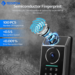 Tediton 와이파이 스마트 홈 얼굴 인식 전자 열쇠가없는 키패드 데드 볼트 도어 림 잠금 Tuya 지문 잠금 - Product Image 5