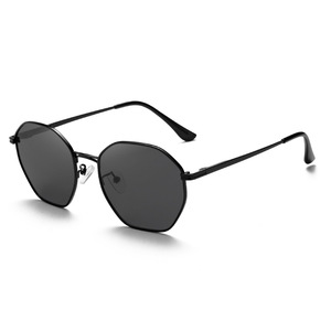 Lunettes de soleil polygonales pour hommes, monture intégrale, verres TAC, protection UV400, couleurs or, noir, marron, style conduite - Product Image 4