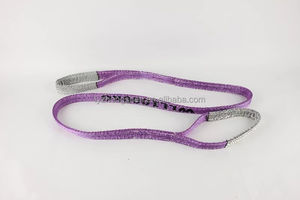 1トンポリエステルリフティングウェビングスリングベルトフラットクレーンリフティング安全因子付き4:1 5:1 6:1 - Product Image 2