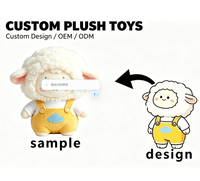 Peluche Mouton Personnage de Dessin Animé Adorable Animal en Peluche Doux Personnalisé pour Cadeau Promotionnel Peluche Mouton Personnalisée