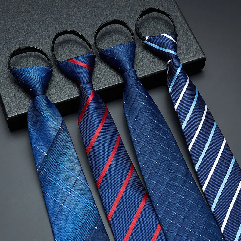 Werkspreis geformtes Geschäft formale Reißverschluss-Kartunform Zubehör Jacquard-Mode gestreifte Krawatte