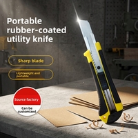 Cutter de bureau grand format à poignée en caoutchouc, couteau utilitaire pour déballage et papier peint, longueur 170 mm, modèle JK-030, approvisionnement direct usine