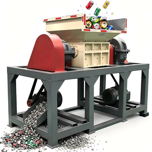 Broyeur de déchets plastiques à double arbre pour fûts et bidons en plastique, machine de broyage de <span class=keywords><strong>ferraille</strong></span> - Product Image 1