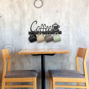 Soporte de Pared para Tazas de Café de Metal, Portavasos con Letrero de Café, Colgador de Tazas de Té para Bar, Organizador de Cocina, Exhibición - Product Image 5
