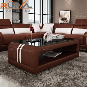 De estilo italiano, sofá de cuero genuino conjunto de muebles de la sala con la esquina - Product Image 4